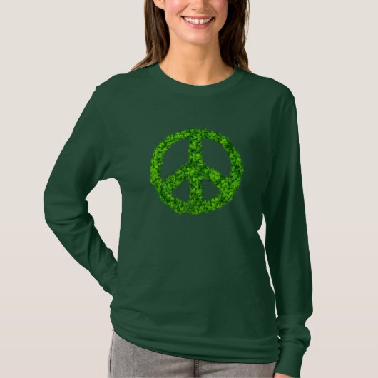 Vrede en Luck voor St. Patrick's Day T-shirt (Voorkant)