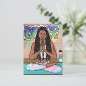 Vrede en Meditatie Stadskunst Briefkaart (Staand voorkant)
