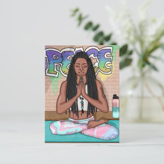 Vrede en Meditatie Stadskunst Briefkaart (Staand voorkant)