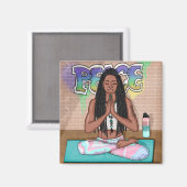 Vrede en Meditatie Stadskunst Magneet (Voorkant / Achterkant)