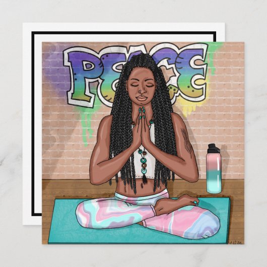 Vrede en meditatie urbane kunst (Voorkant / Achterkant)