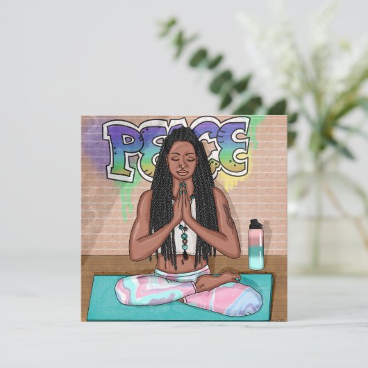 Vrede en meditatie urbane kunst   (Staand voorkant)