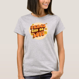 Vrede en Of Liefde Retro 60s Groovy Flower Power T-shirt