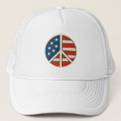 Vrede en patriottisme trucker pet (Voorkant)