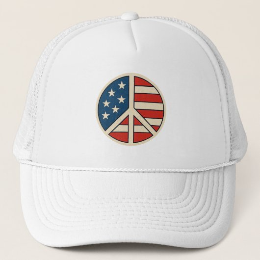 Vrede en patriottisme trucker pet (Voorkant)
