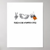 Vrede en pompoen specerij, Halloween skeletten kla Poster (Voorkant)