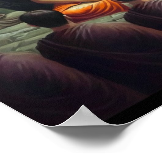 Vrede en rust Boeddha-schildering Poster (Hoek)