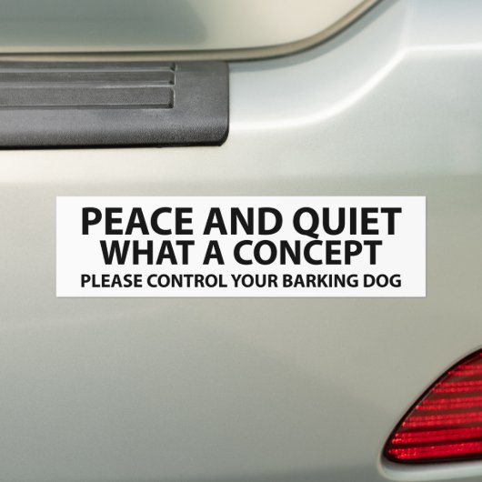 Vrede en rust - wat een concept bumpersticker (Op auto)