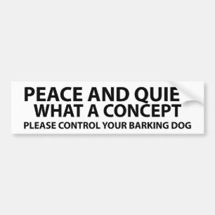 Vrede en rust - wat een concept bumpersticker