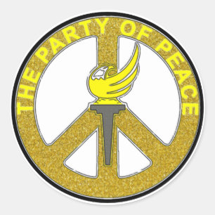 Vrede en samenwerking ronde sticker