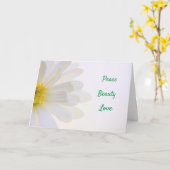 Vrede en schoonheid stimuleren/goed doen kaart (Gele Bloem)