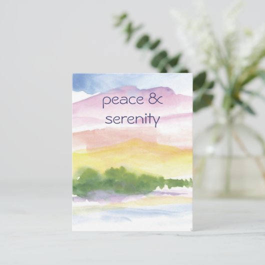vrede en sereniteit briefkaart (Staand voorkant)