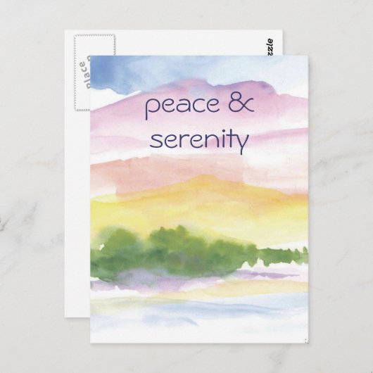 vrede en sereniteit briefkaart (Voorkant / Achterkant)