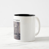 Vrede en stil tweekleurige koffiemok (Voorkant rechts)