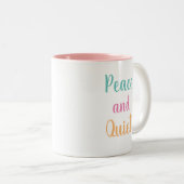 Vrede en stilte tweekleurige koffiemok (Voorkant rechts)