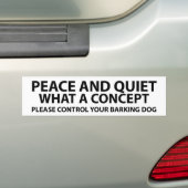 Vrede en stilte - wat een concept bumpersticker (Op auto)