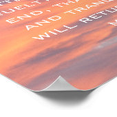 Vrede en Tranquiliteit Aanmoedigend Citaat Poster (Hoek)