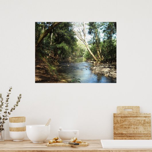 Vrede en Tranquiliteitsrivier Poster (Keuken)