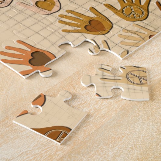 VREDE EN VERLIES IN HANDEN LEGPUZZEL (Zijkant)