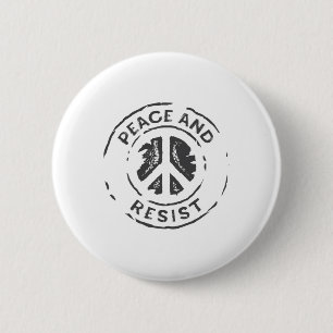 Vrede en verzet tegen Shirt - politieke protesten  Ronde Button 5,7 Cm