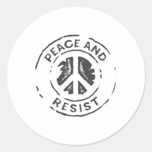 Vrede en verzet tegen Shirt - politieke protesten Ronde Sticker