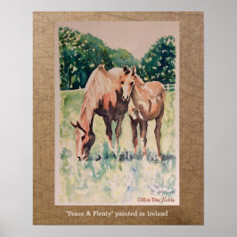 Vrede en voldoende geschilderd in Ierland Poster