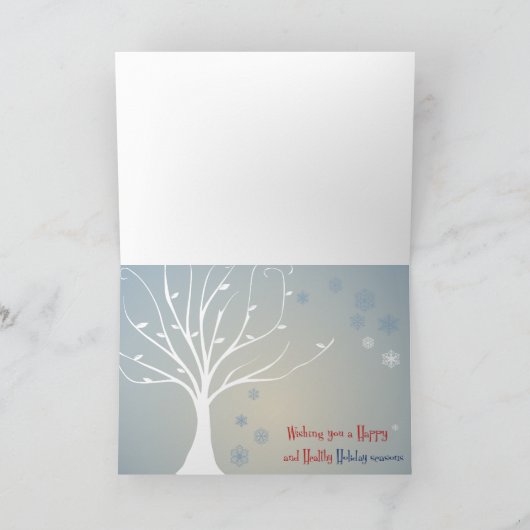 Vrede en vrede feestdagen kaart (Binnen)