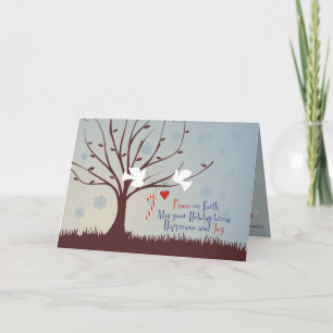 Vrede en vrede feestdagen kaart