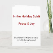 Vrede en vrede feestdagen kaart (Achterkant)