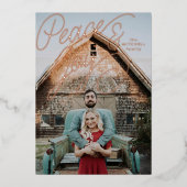 Vrede en vrede folie feestdagenkaart (Voorkant)