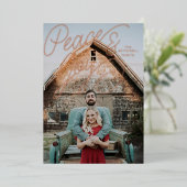 Vrede en vrede folie feestdagenkaart (Staand Voorkant)