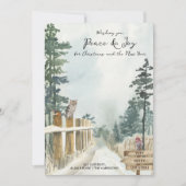 Vrede en Vrede Landspad Kerstmis Feestdagenkaart (Voorkant)