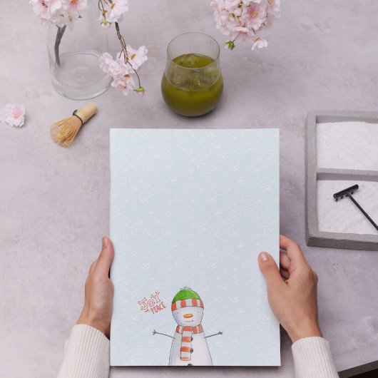Vrede en vrede | Snowmankerst in Cute Snowman Notitieblok