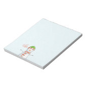 Vrede en vrede | Snowmankerst in Cute Snowman Notitieblok (Linkerzijde)