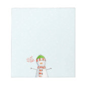 Vrede en vrede | Snowmankerst in Cute Snowman Notitieblok (Voorkant)