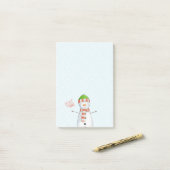 Vrede en vrede | Snowmankerst in Cute Snowman Post-it® Notes (Op bureau)