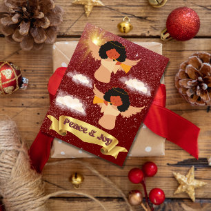 Vrede en vreugde Een soulvolle kerstgroet Feestdagenkaart