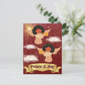 Vrede en vreugde Een soulvolle kerstgroet Feestdagenkaart (Staand voorkant)