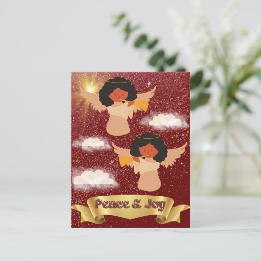 Vrede en vreugde Een soulvolle kerstgroet Feestdagenkaart (Staand voorkant)