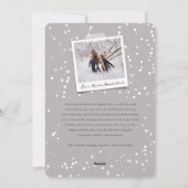 Vrede en Vreugde Eenvoudig Script Moderne Kerstfot Feestdagenkaart (Achterkant)