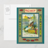 Vrede en vreugde feestdagenkaart (Voorkant / Achterkant)