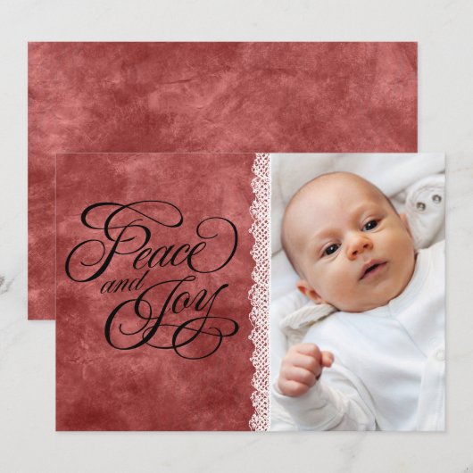 Vrede en Vreugde Feestdagenkaart (Voorkant / Achterkant)