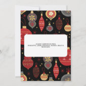 Vrede en Vreugde Foto Kerstmis Gepersonaliseerd Feestdagenkaart (Achterkant)