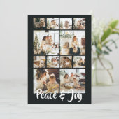 Vrede en Vreugde Foto Kerstmis Gepersonaliseerd Feestdagenkaart (Staand voorkant)