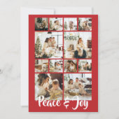 Vrede en Vreugde Foto Kerstmis Gepersonaliseerd Feestdagenkaart (Voorkant)