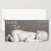 Vrede en vreugde - Gezinsfotokaart Feestdagenkaart (Voorkant / Achterkant)