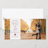 Vrede en vreugde - Gezinsfotokaart Feestdagenkaart (Voorkant / Achterkant)