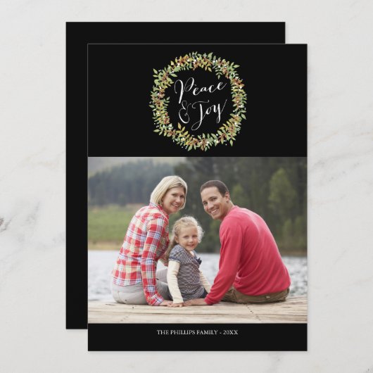 Vrede en vreugde - Kerstkaart (Voorkant / Achterkant)