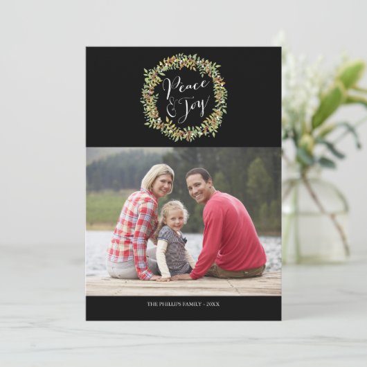 Vrede en vreugde - Kerstkaart (Staand voorkant)