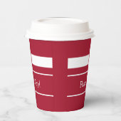 Vrede en vreugde Kerstkleuren rood en wit Papieren Bekers (Links)